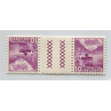 SUIZA 1936 PAREJA TETE-BECHE CON ENTRECINTAS NUEVO CON GOMA